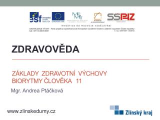 ZÁKLADY ZDRAVOTNÍ VÝCHOVY Biorytmy člověka 11