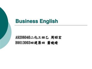 Business English