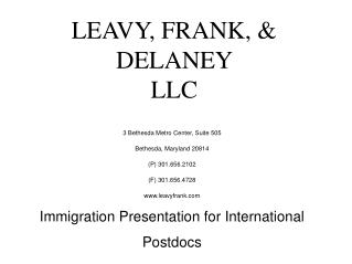 LEAVY, FRANK, &amp; DELANEY LLC