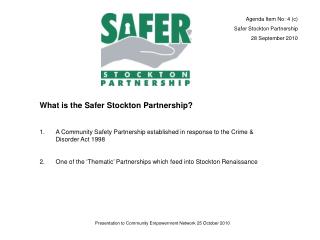 What is the Safer Stockton Partnership?