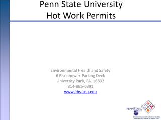 Penn State University Hot Work Permits