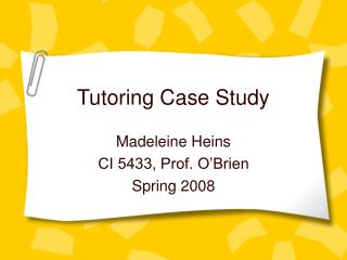 Tutoring Case Study