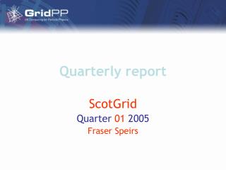 Quarterly report