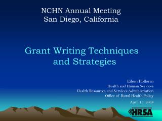 NCHN Annual Meeting San Diego, California