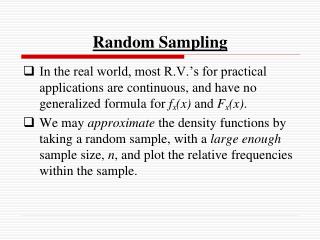 Random Sampling