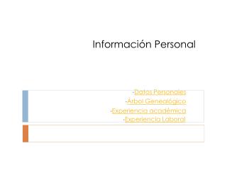 Información Personal