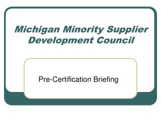 Michigan Minority Supplier Development Council