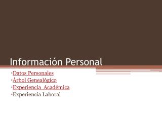 Información Personal