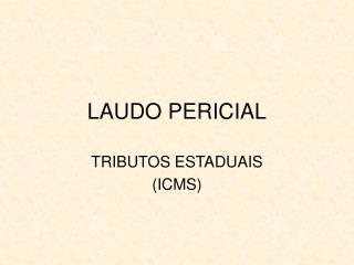 LAUDO PERICIAL