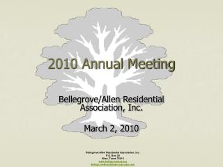 2010 Annual Meeting