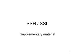 SSH / SSL