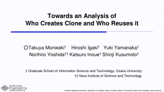 Towards an Analysis of Who Creates Clone and Who Reuses it