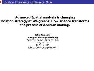 Location Intelligence Conference 2006