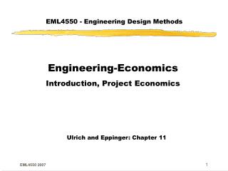 EML4550 - Engineering Design Methods