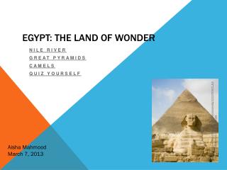 Egypt: The Land of Wonder