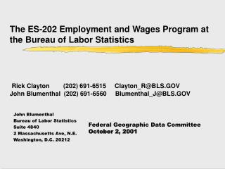 Federal Geographic Data Committee October 2, 2001