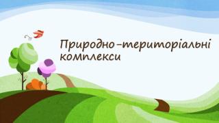 Природно- територіальні комплекси