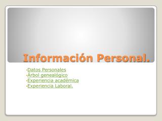 Información Personal.