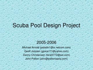 Scuba Pool Design Project