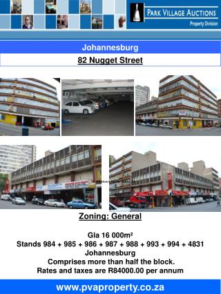 Zoning: General Gla 16 000m² Stands 984 + 985 + 986 + 987 + 988 + 993 + 994 + 4831 Johannesburg