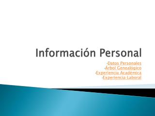 Información Personal