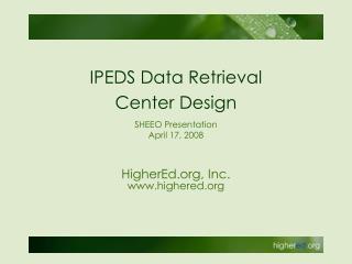 IPEDS Data Retrieval Center Design