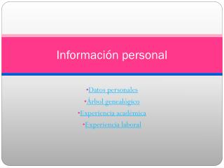 Información personal