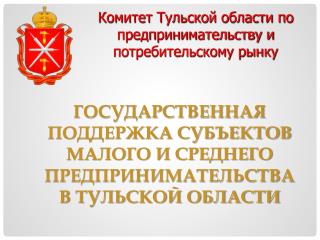 государственная поддержка субъектов малого и среднего предпринимательства в Тульской области