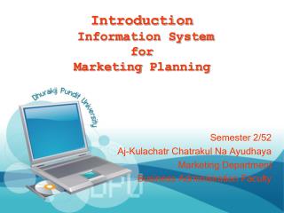 Introduction Information System for Marketing Planning
