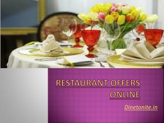 Online Restaurant Booking Hyderabad, India