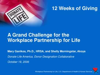 12 Weeks of Giving