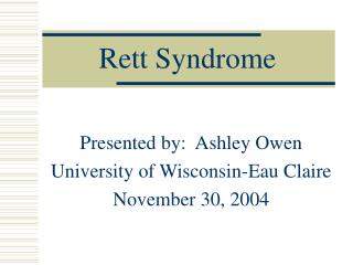 Rett Syndrome