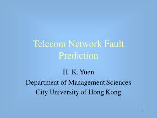 Telecom Network Fault Prediction