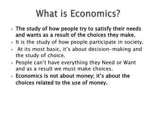 What is Economics?