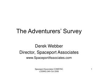 The Adventurers’ Survey