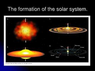 The formation of the solar system.