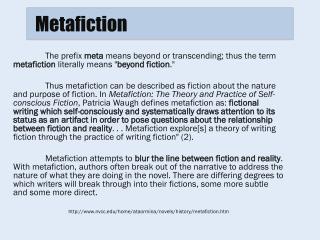 Metafiction