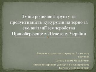 Виконав студент магістратури 2 – го року навчання Штиль Вадим Михайлович