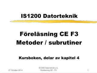 IS1200 Datorteknik