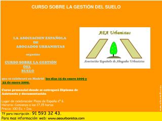 CURSO SOBRE LA GESTIÓN DEL SUELO
