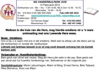 Nuwe Intrekkers: