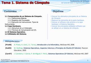 Tema 1. Sistema de Cómputo