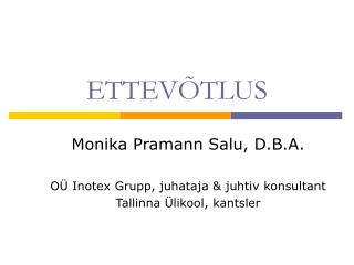 ETTEVÕTLUS