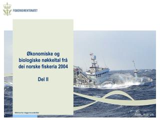 Økonomiske og biologiske nøkkeltal frå dei norske fiskeria 2004 Del II
