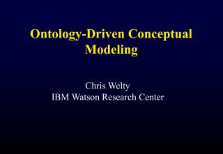 Ontology-Driven Conceptual Modeling