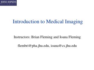 Introduction to Medical Imaging