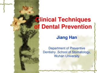 Clinical Techniques of Dental Prevention