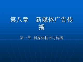 第八章 新媒体广告传播