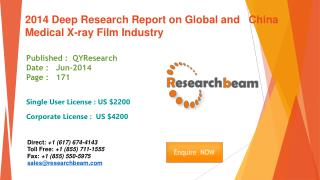 2014 Global and China Medical X-ray Film Market Size