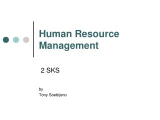 Human Resource Management